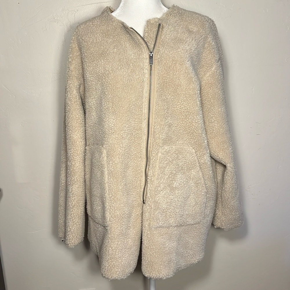 Elizabeth and James Faux Fur Zip Up Coat XL